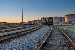 "Sunset at the railroads at the Antwerp Harbors" / Photographer - Jasper Legrand